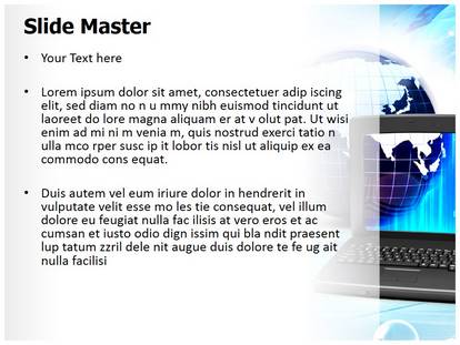 Computer Globe Free Ppt Template Slide1
