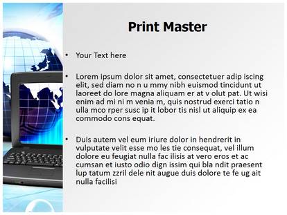 Computer Globe Free Ppt Template Slide1