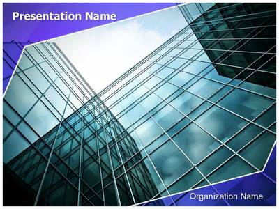 Glass Skyscrapers Editable PowerPoint Template