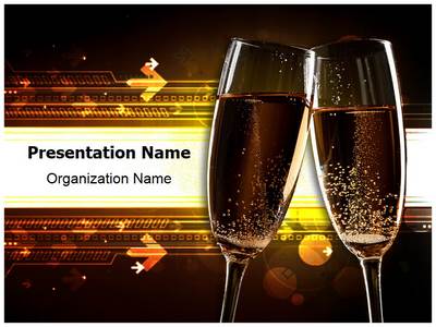 Cheers Flutes Editable PowerPoint Template