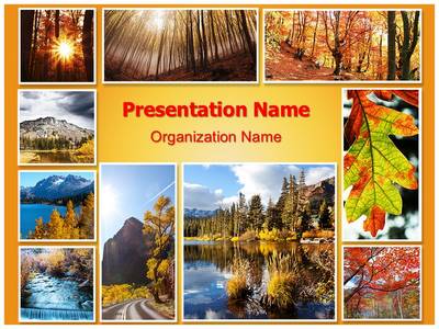 Autumn Season Collage Editable PowerPoint Template
