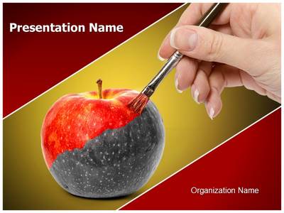 Painting Apple Editable PowerPoint Template