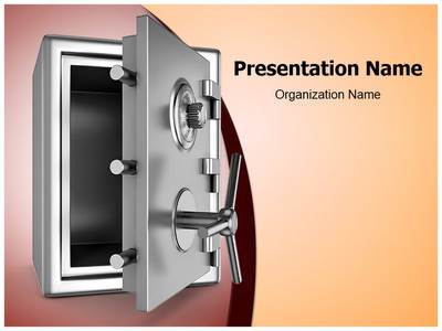 Security metal safe Editable PowerPoint Template