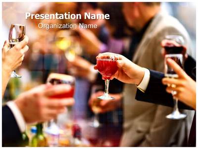 Cheering People Editable PowerPoint Template