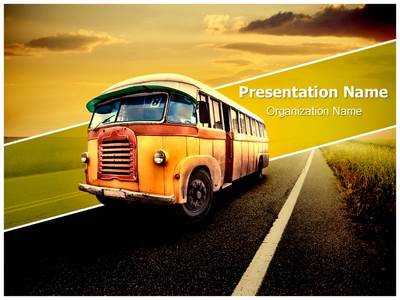 Vintage Van Editable PowerPoint Template