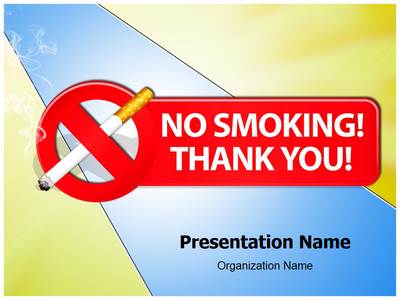 No smoking Thank You Editable PowerPoint Template