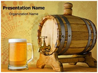 Beer and barrel Editable PowerPoint Template
