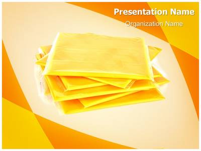 American Slice Cheese Editable PowerPoint Template