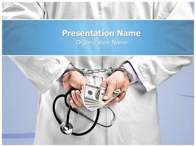 Doctor handcuffs Editable PowerPoint Template