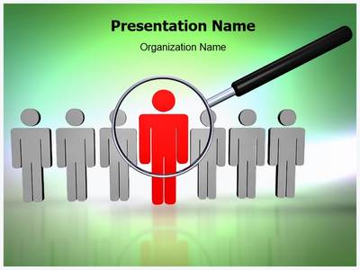 Searching Employee Editable PowerPoint Template