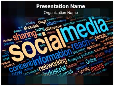 Social Media Words Editable PowerPoint Template