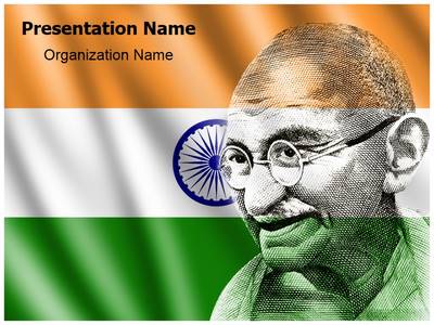 Mahatma Gandhi Editable PowerPoint Template