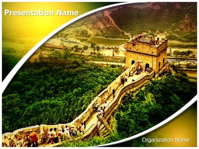 Great Wall of China Editable PowerPoint Template