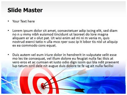 Hit The Target Free Ppt Template Slide1
