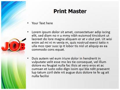 Jobs Word Free Ppt Template Slide1