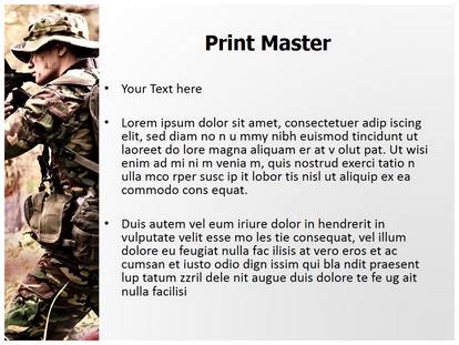 American Soldier Free Ppt Template Slide1