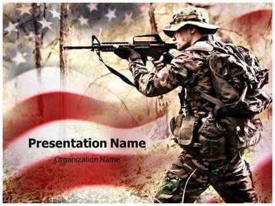 American Soldier Editable PowerPoint Template