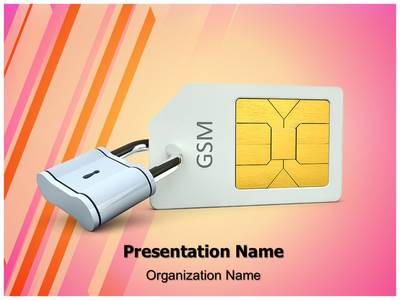 Sim Card Lock Editable PowerPoint Template