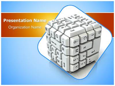 Keyboard Cube Editable PowerPoint Template
