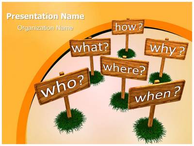 Five Ws Boards Editable PowerPoint Template