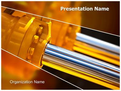 Hydraulic Pistons Editable PowerPoint Template
