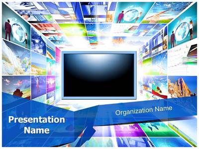Flat Screen TV Editable PowerPoint Template