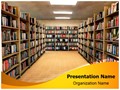 Professional Library Bookshelf Editable PowerPoint Template