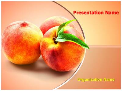 Peach Fruit Editable PowerPoint Template