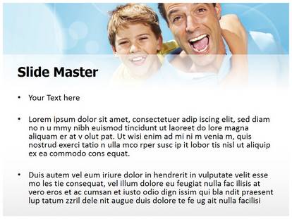 Happy Father And Son Free Ppt Template Slide1