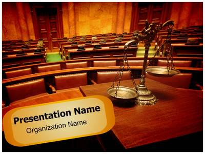 Courtroom Scale Editable PowerPoint Template