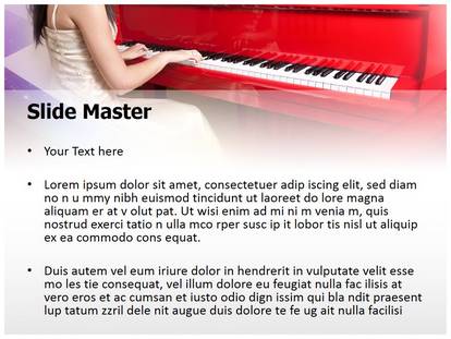 Lady On Piano Free Ppt Template Slide1