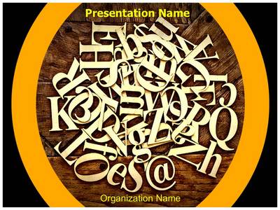 Typography Alphabets Editable PowerPoint Template