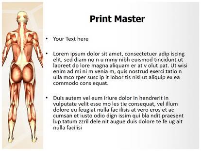 Free Women Muscular Anatomy Medical PowerPoint Template for Medical