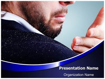 Hair Dandruff Shoulder Editable PowerPoint Template