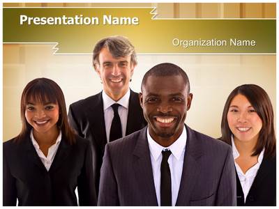 Mixed Race Team Editable PowerPoint Template