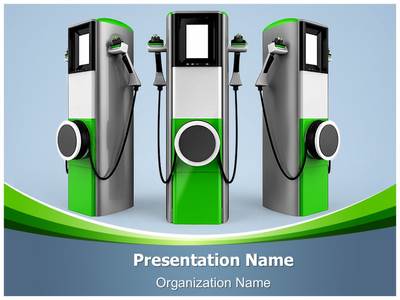 Electric Car Charging Station Editable PowerPoint Template