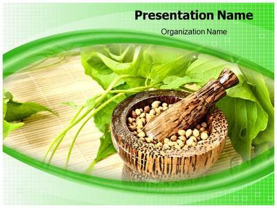 Mortar And Pestle Editable PowerPoint Template