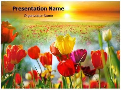 Nature Flowers Editable PowerPoint Template
