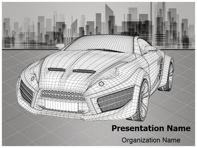 3D Modeling Wireframe Editable PowerPoint Template