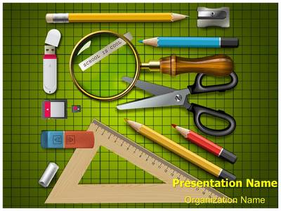School Supplies Editable PowerPoint Template