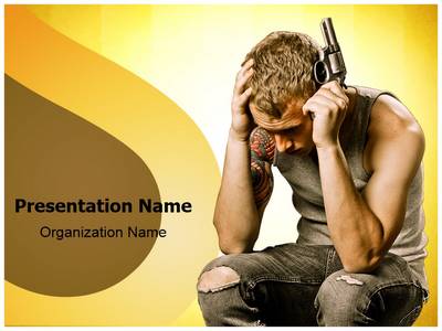 Teen Suicide Editable PowerPoint Template