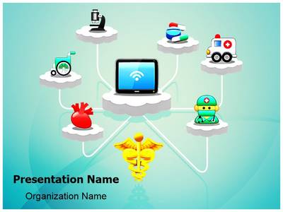Healthcare Medicine Cloud Computing Editable PowerPoint Template