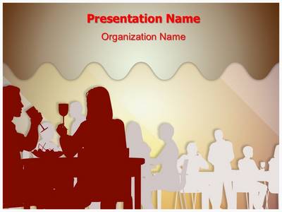 Drinking Dining Restaurant Editable PowerPoint Template
