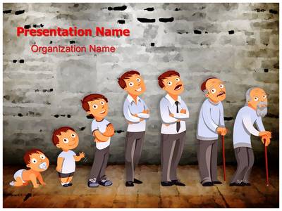 Generations Aging Process Editable PowerPoint Template