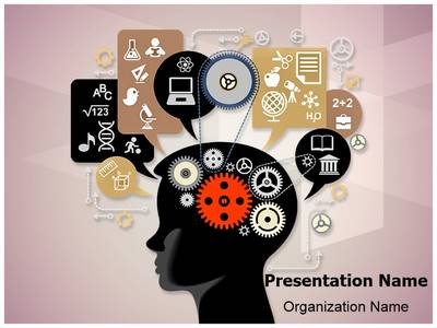 Education Cognitive Mental Processes Editable PowerPoint Template