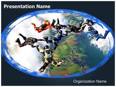 Skydivers Editable PowerPoint Template