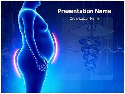 Over Weight Man Editable PowerPoint Template