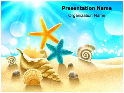 Beach Summer Holidays Editable PowerPoint Template