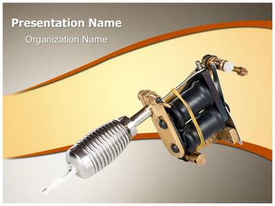 Tattoo Machine Editable PowerPoint Template