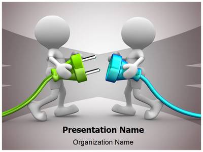 Connecting Cable Editable PowerPoint Template